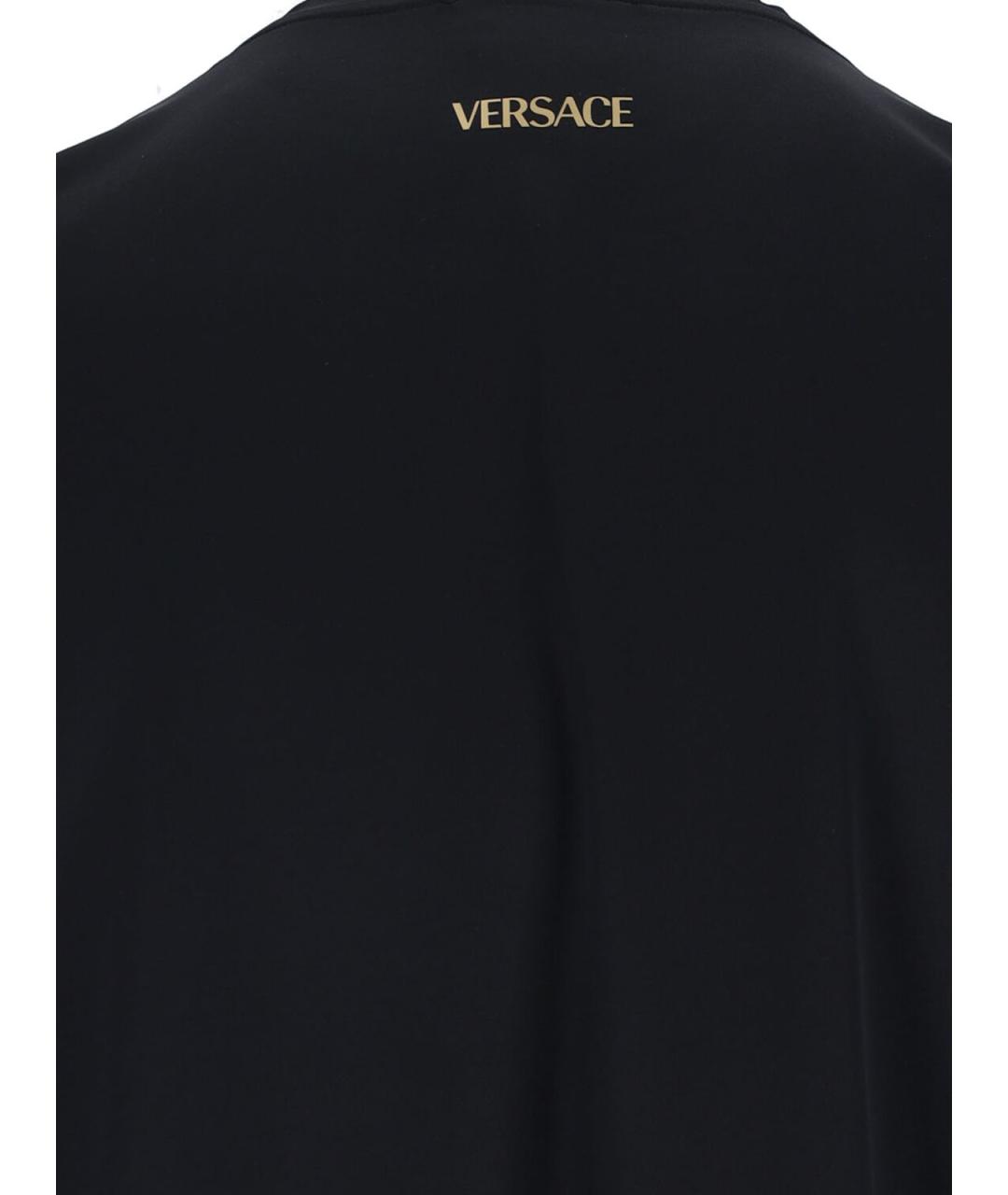 VERSACE Черная синтетическая футболка, фото 3