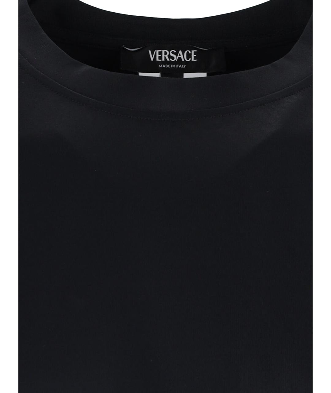 VERSACE Черная синтетическая футболка, фото 5