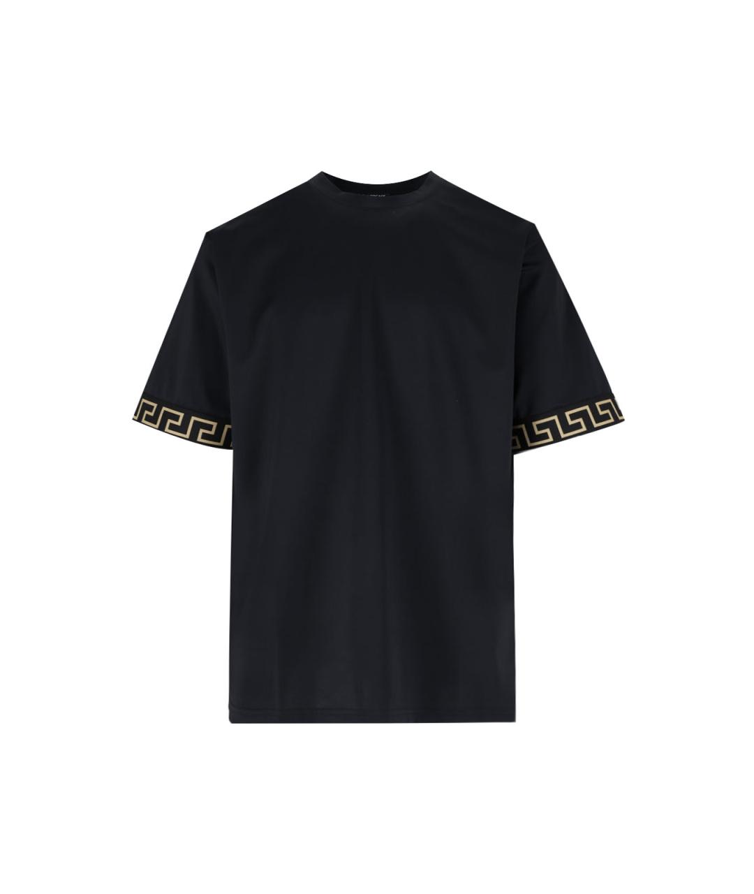 VERSACE Черная синтетическая футболка, фото 1