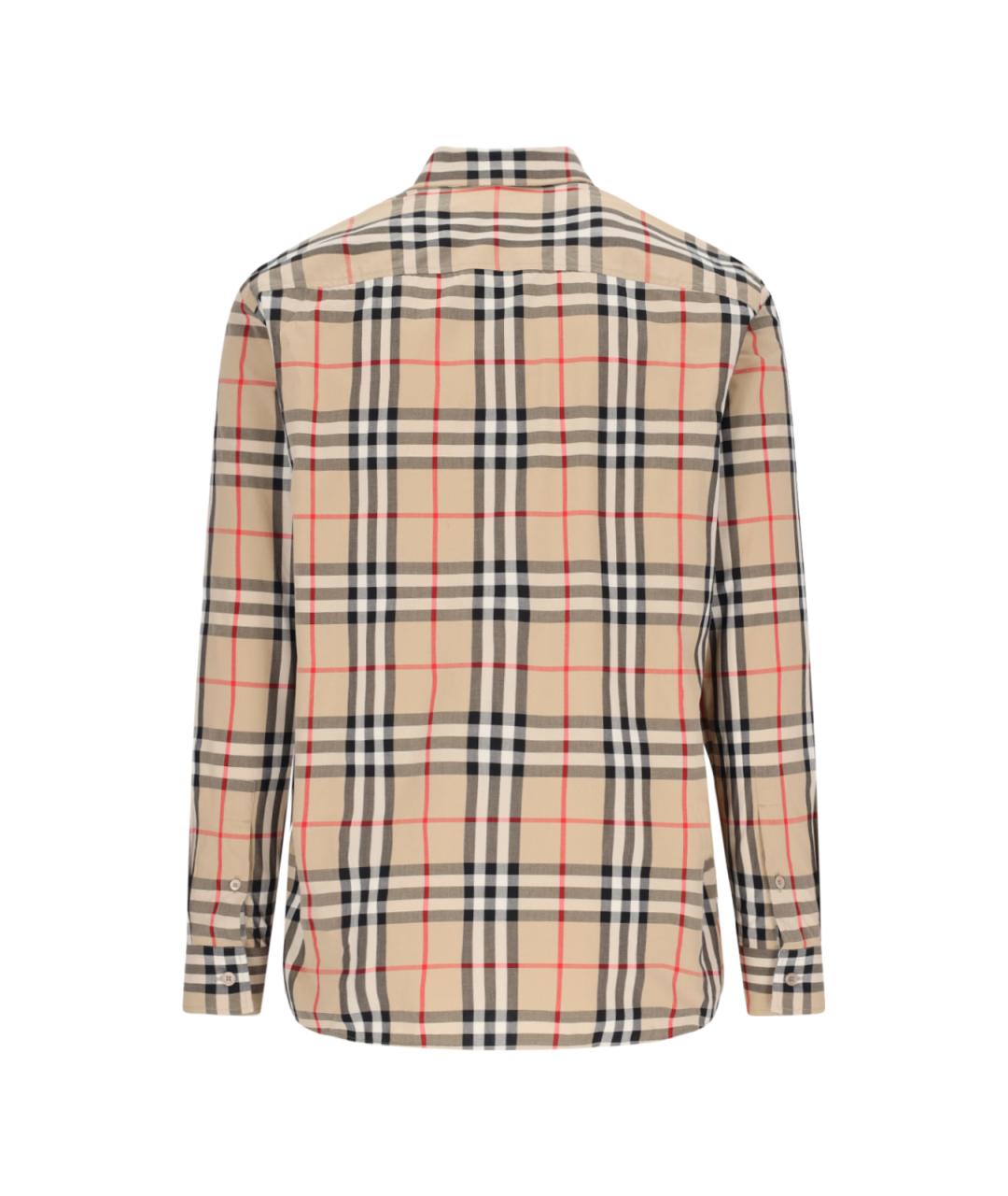 BURBERRY Бежевая хлопковая кэжуал рубашка, фото 2