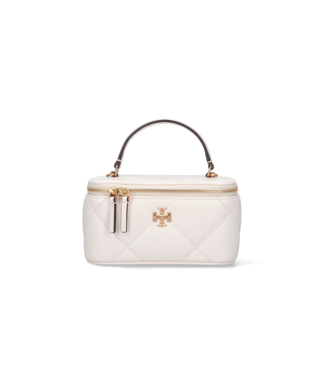 TORY BURCH Белая кожаная сумка с короткими ручками, фото 1