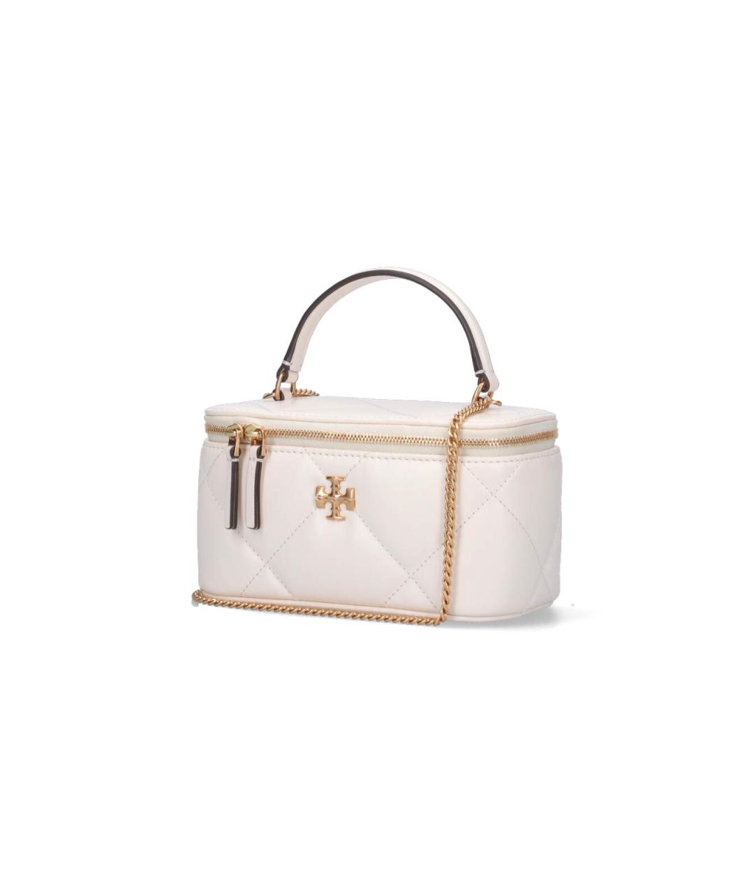 TORY BURCH Белая кожаная сумка с короткими ручками, фото 2