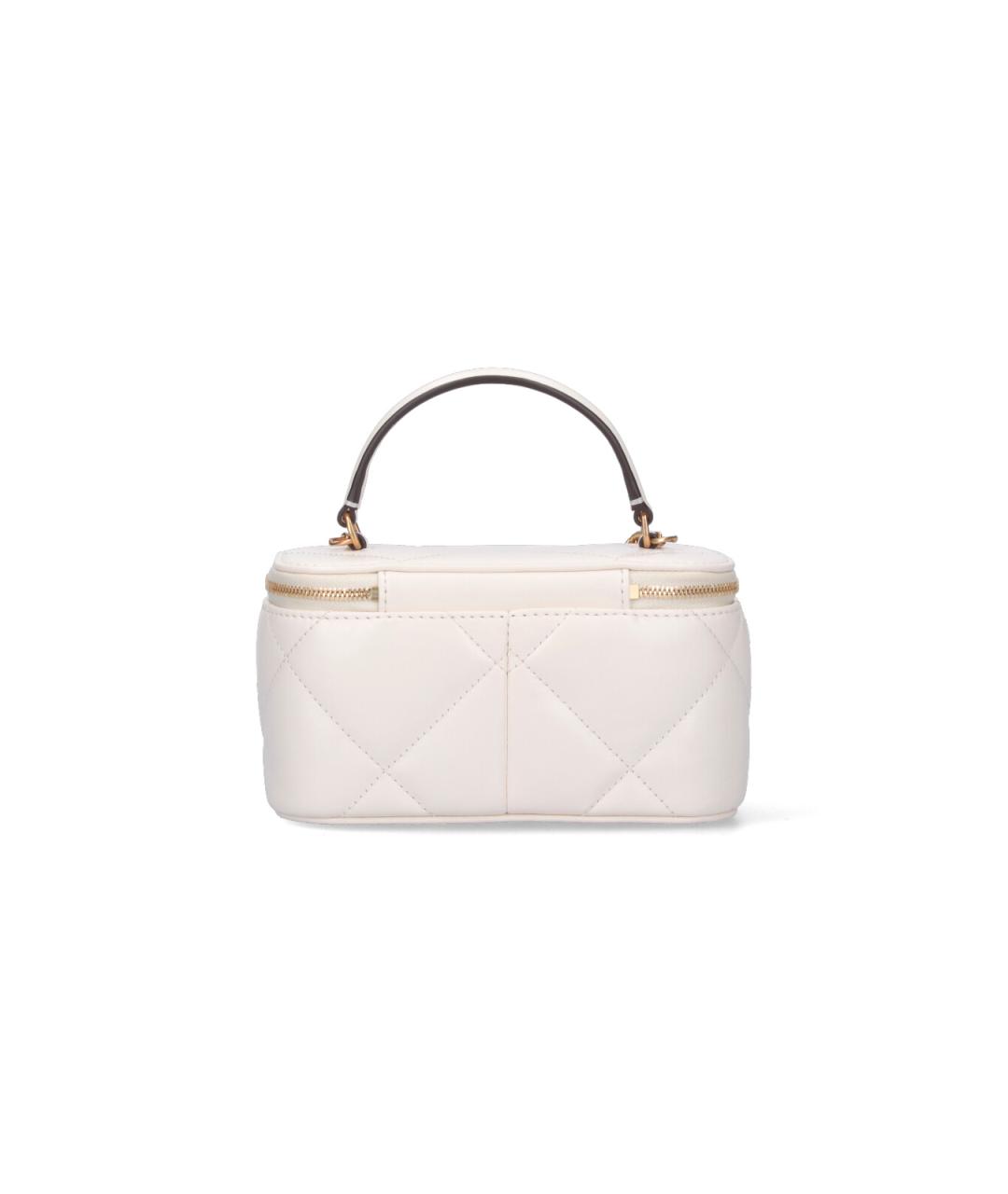 TORY BURCH Белая кожаная сумка с короткими ручками, фото 3