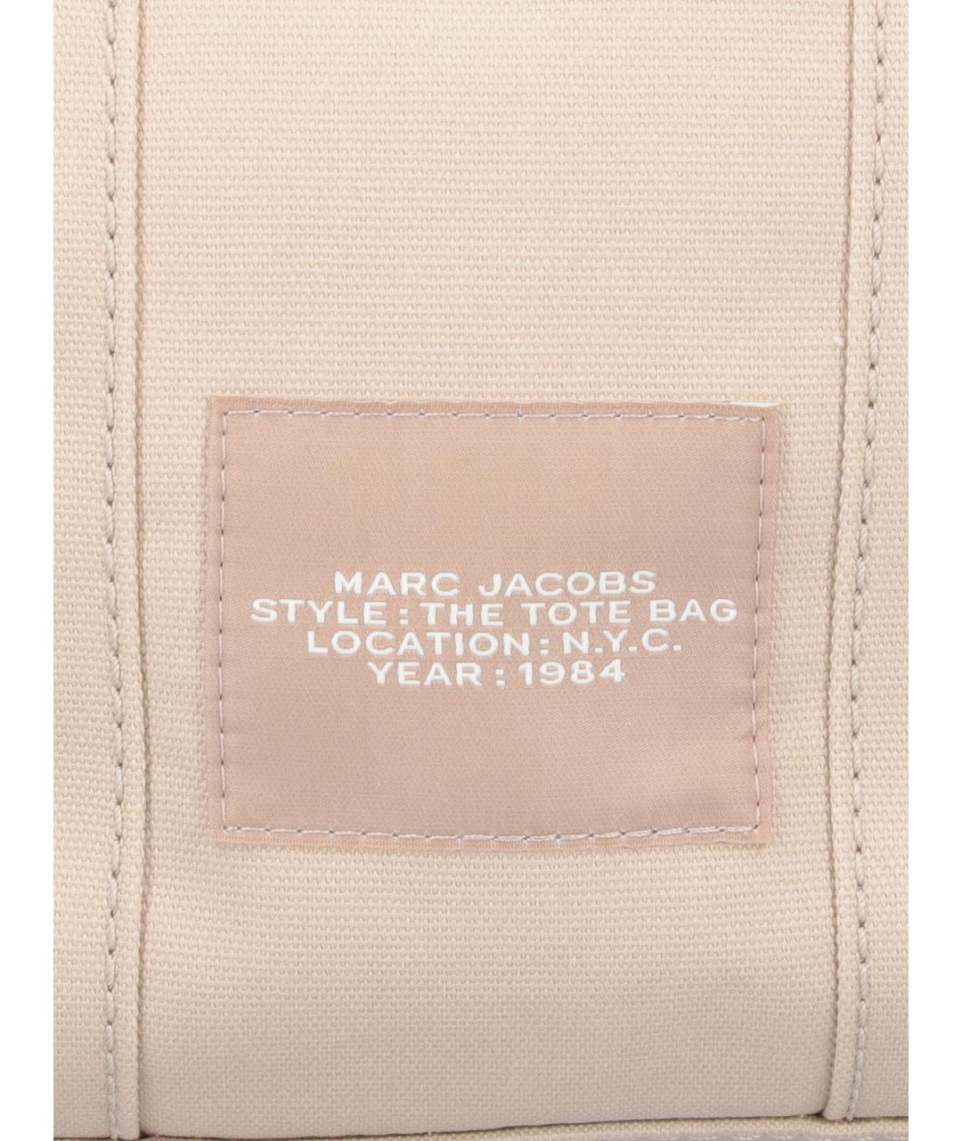 MARC JACOBS Бежевая хлопковая сумка тоут, фото 4