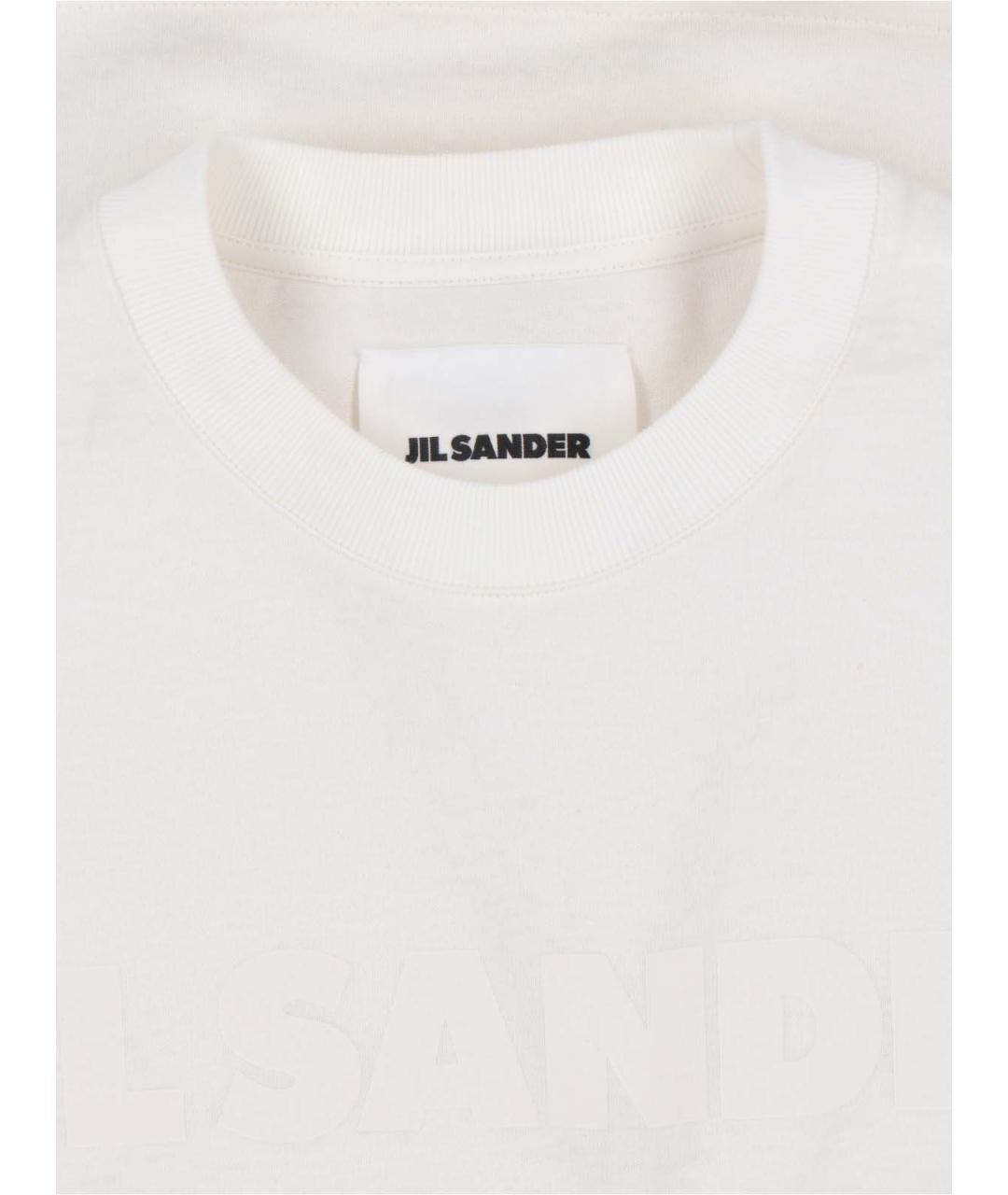 JIL SANDER Белая хлопковая футболка, фото 3