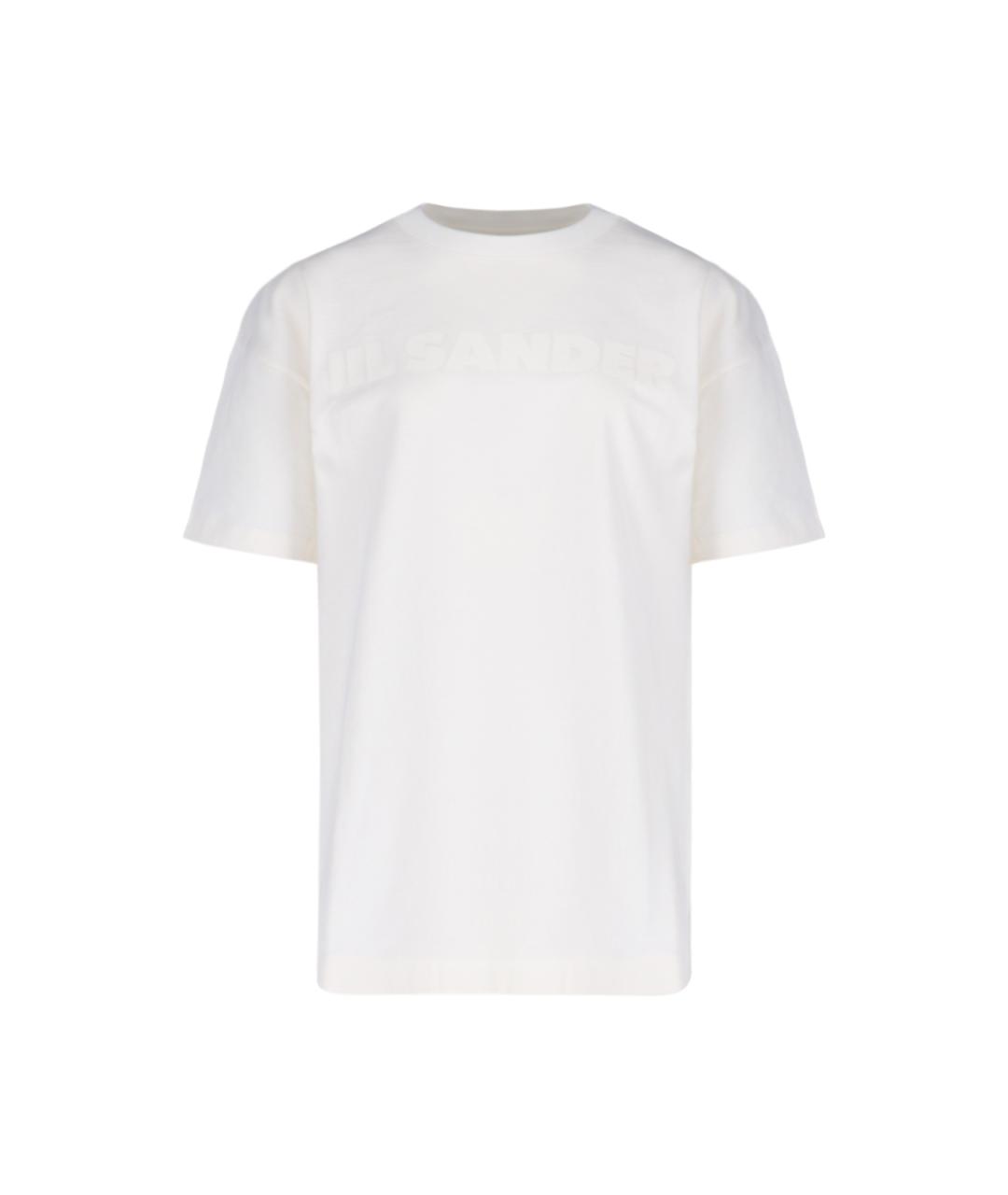 JIL SANDER Белая хлопковая футболка, фото 1