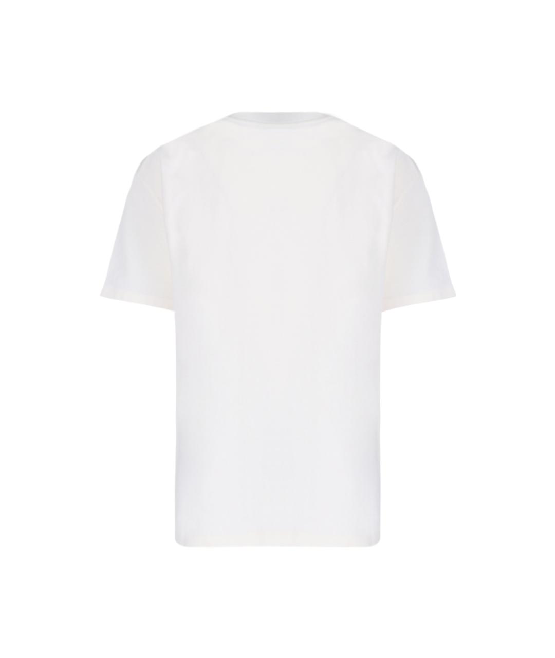 JIL SANDER Белая хлопковая футболка, фото 2