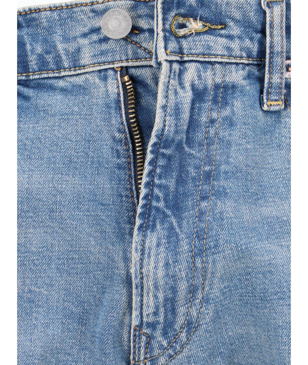 POLO RALPH LAUREN Голубые хлопковые прямые джинсы, фото 3