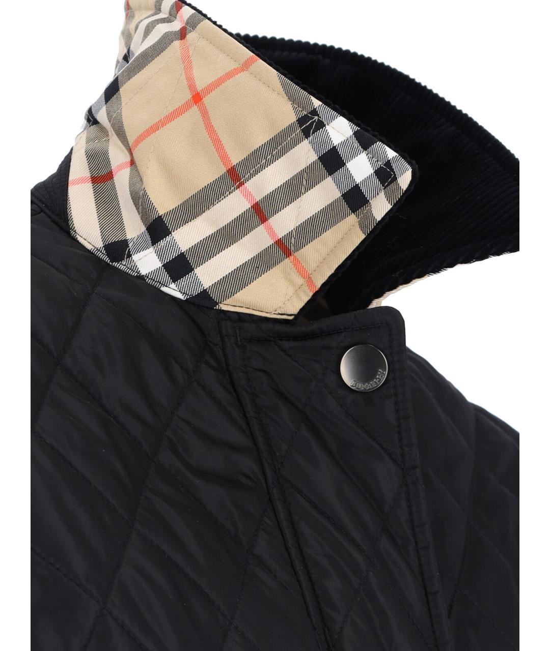 BURBERRY Черная полиамидовая куртка, фото 4