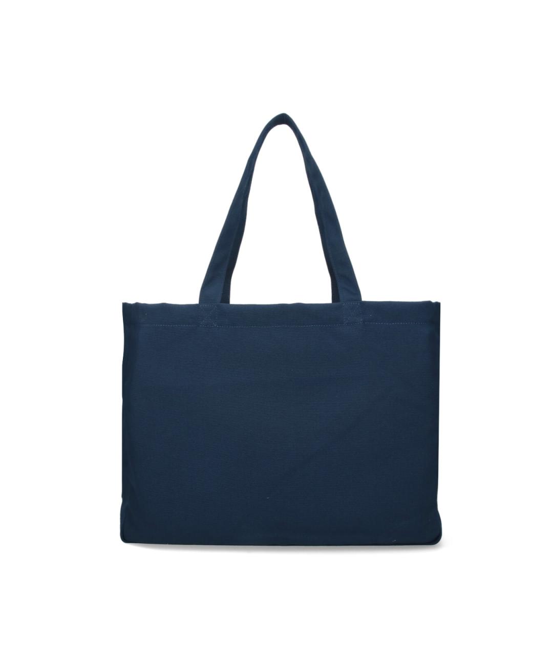 A.P.C. Темно-синяя синтетическая сумка тоут, фото 3