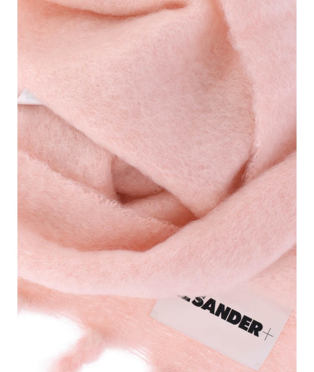 JIL SANDER Розовый шерстяной шарф, фото 2