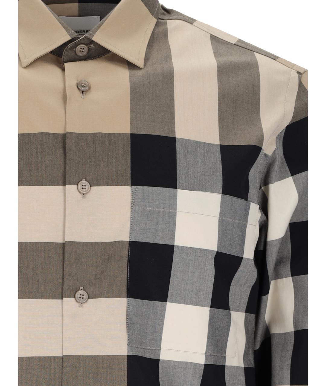 BURBERRY Бежевая хлопковая кэжуал рубашка, фото 3