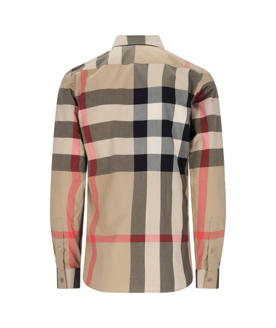 BURBERRY Бежевая хлопковая кэжуал рубашка, фото 2