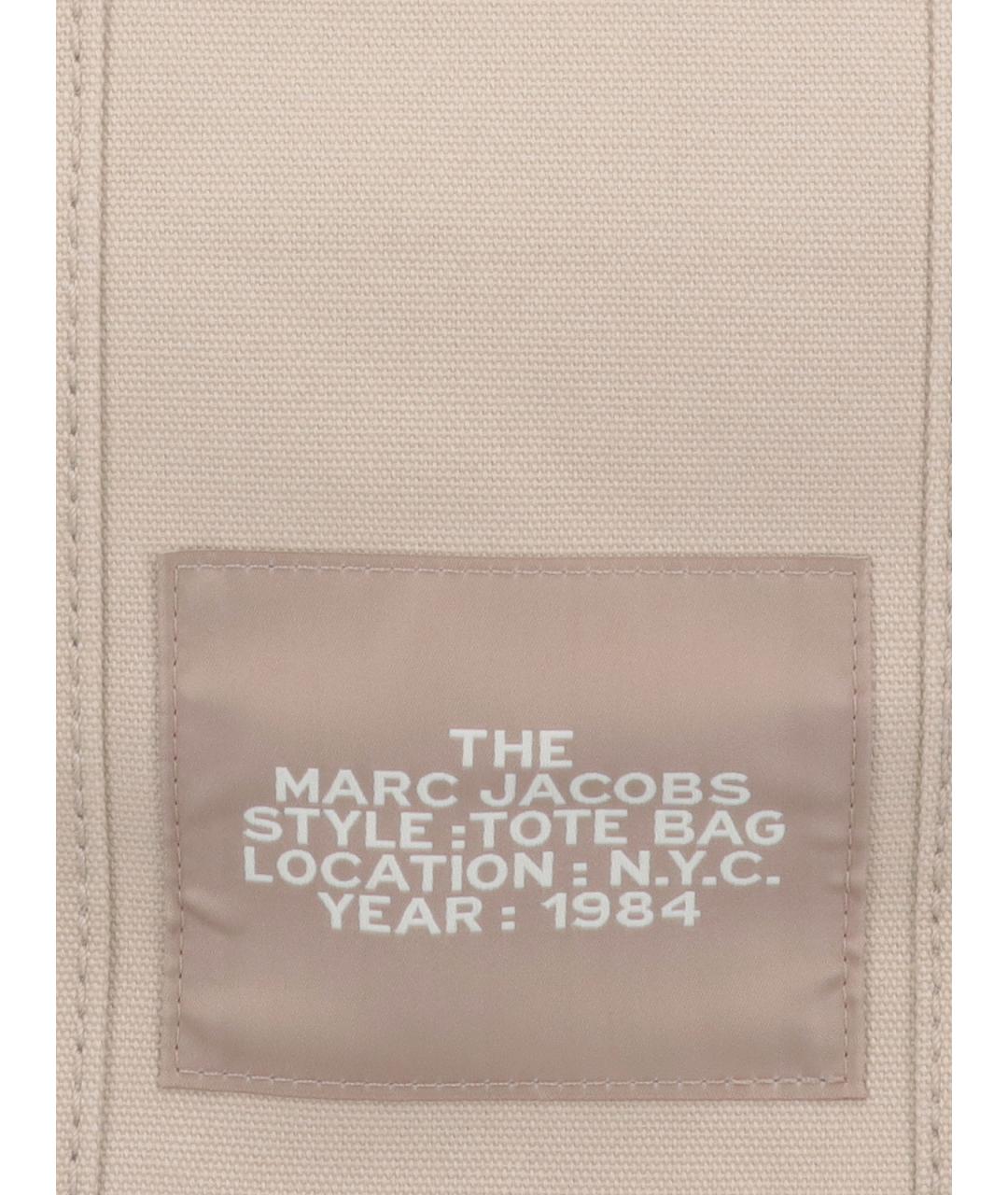 MARC JACOBS Бежевая хлопковая сумка тоут, фото 5