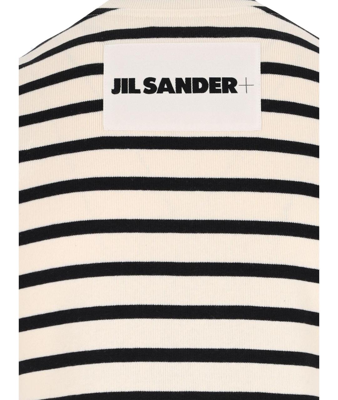 JIL SANDER Белая хлопковая футболка, фото 3