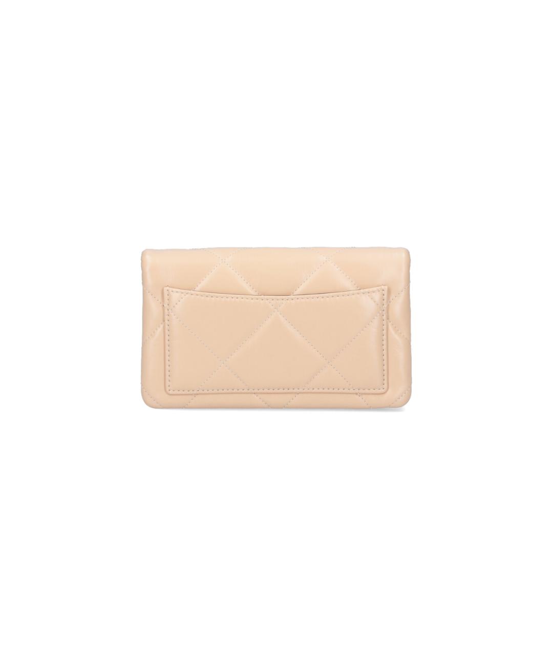 TORY BURCH Бежевый кожаный кошелек, фото 3