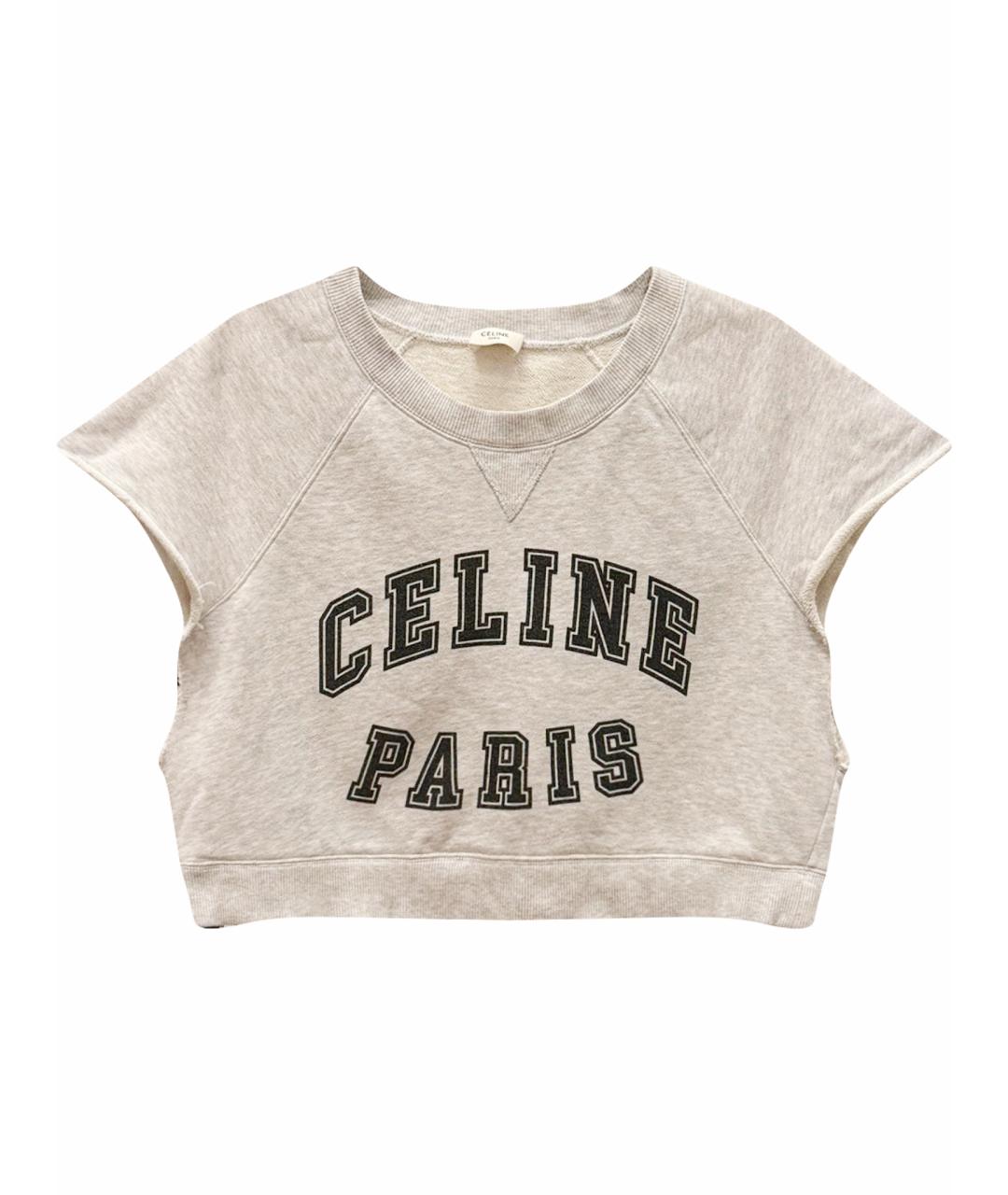 CELINE Серая хлопковая футболка, фото 1