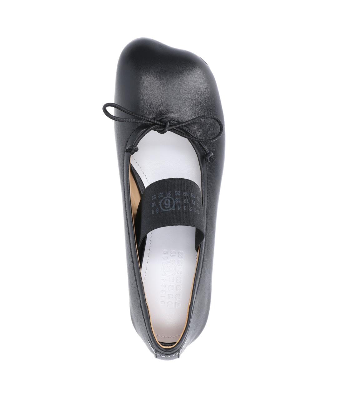 MM6 MAISON MARGIELA Черные кожаные балетки, фото 5