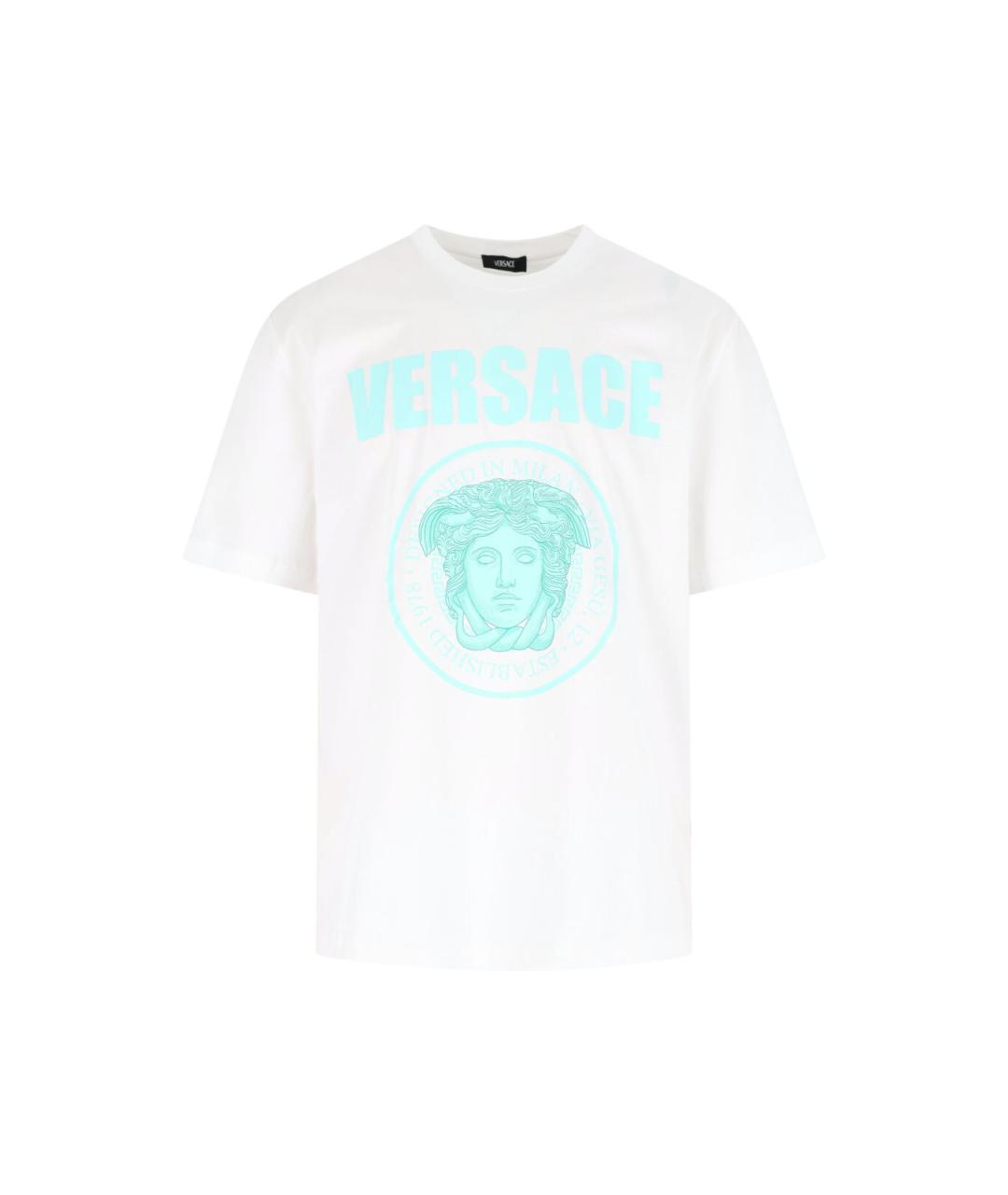 VERSACE Белая хлопковая футболка, фото 1