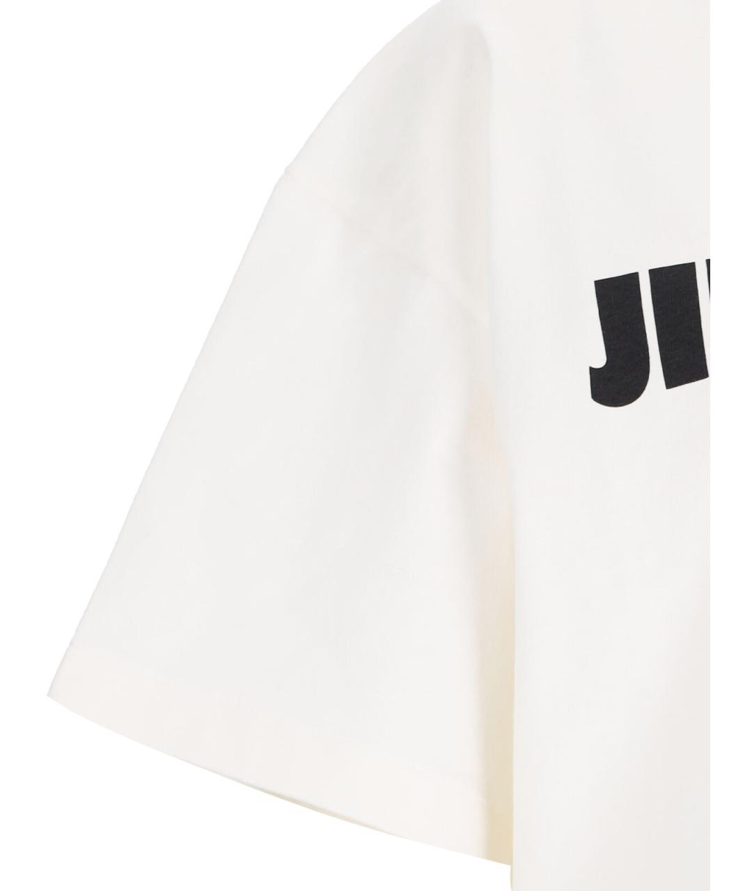 JIL SANDER Белая хлопковая футболка, фото 5