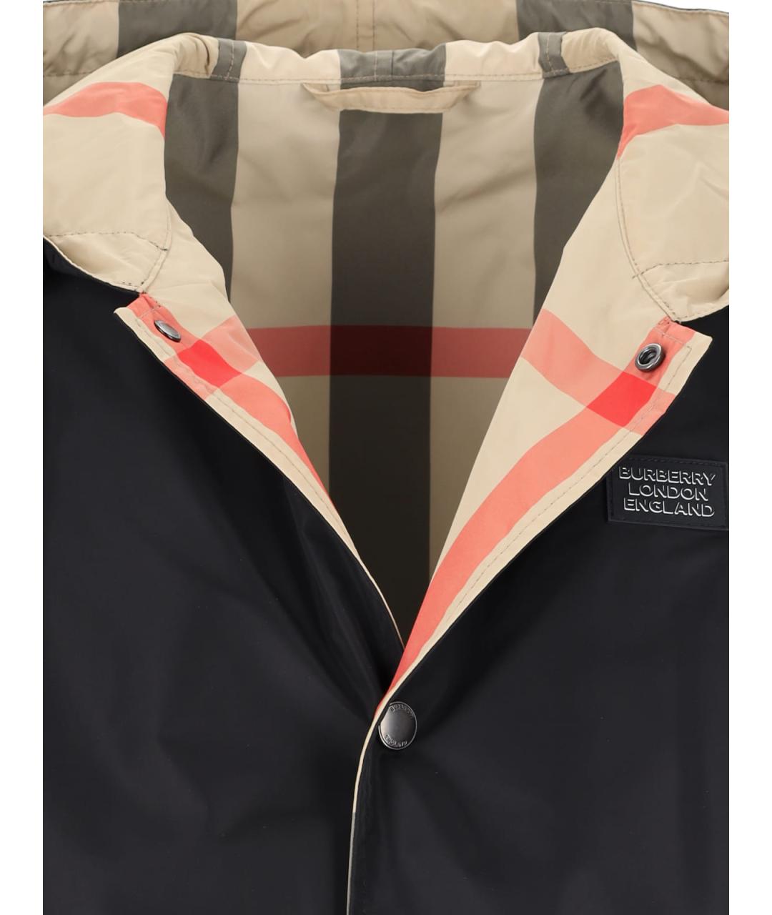 BURBERRY Черная полиэстеровая куртка, фото 7