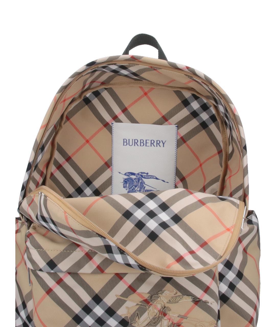 BURBERRY Бежевый тканевый рюкзак, фото 4