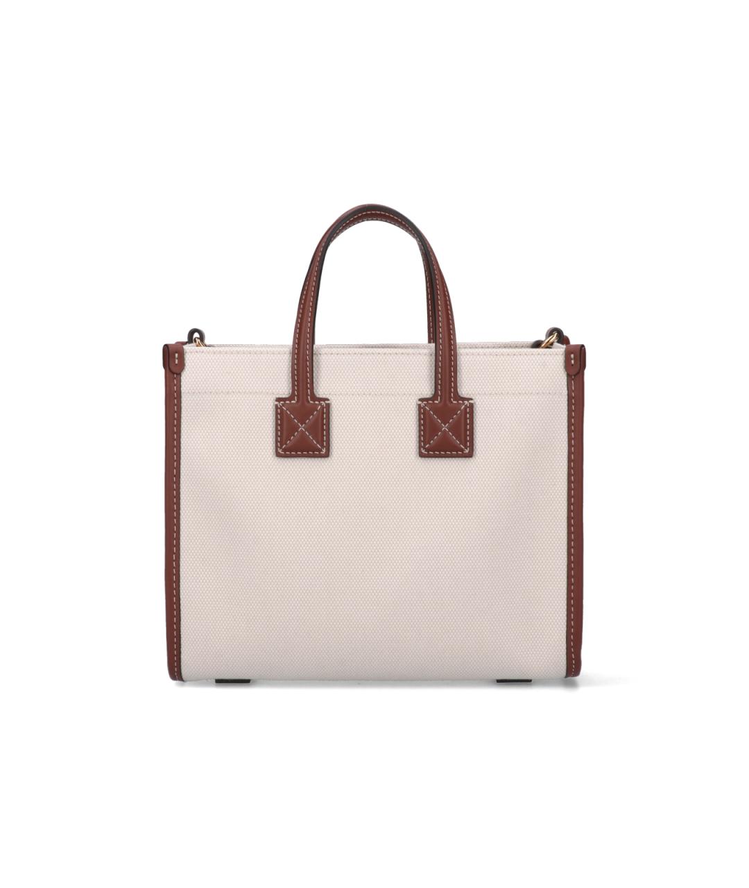 BURBERRY Бежевая хлопковая сумка тоут, фото 3