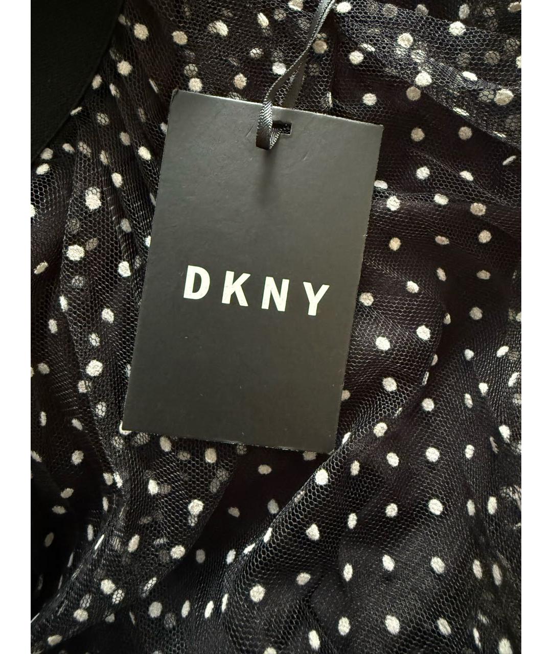DKNY Черная полиэстеровая юбка миди, фото 4