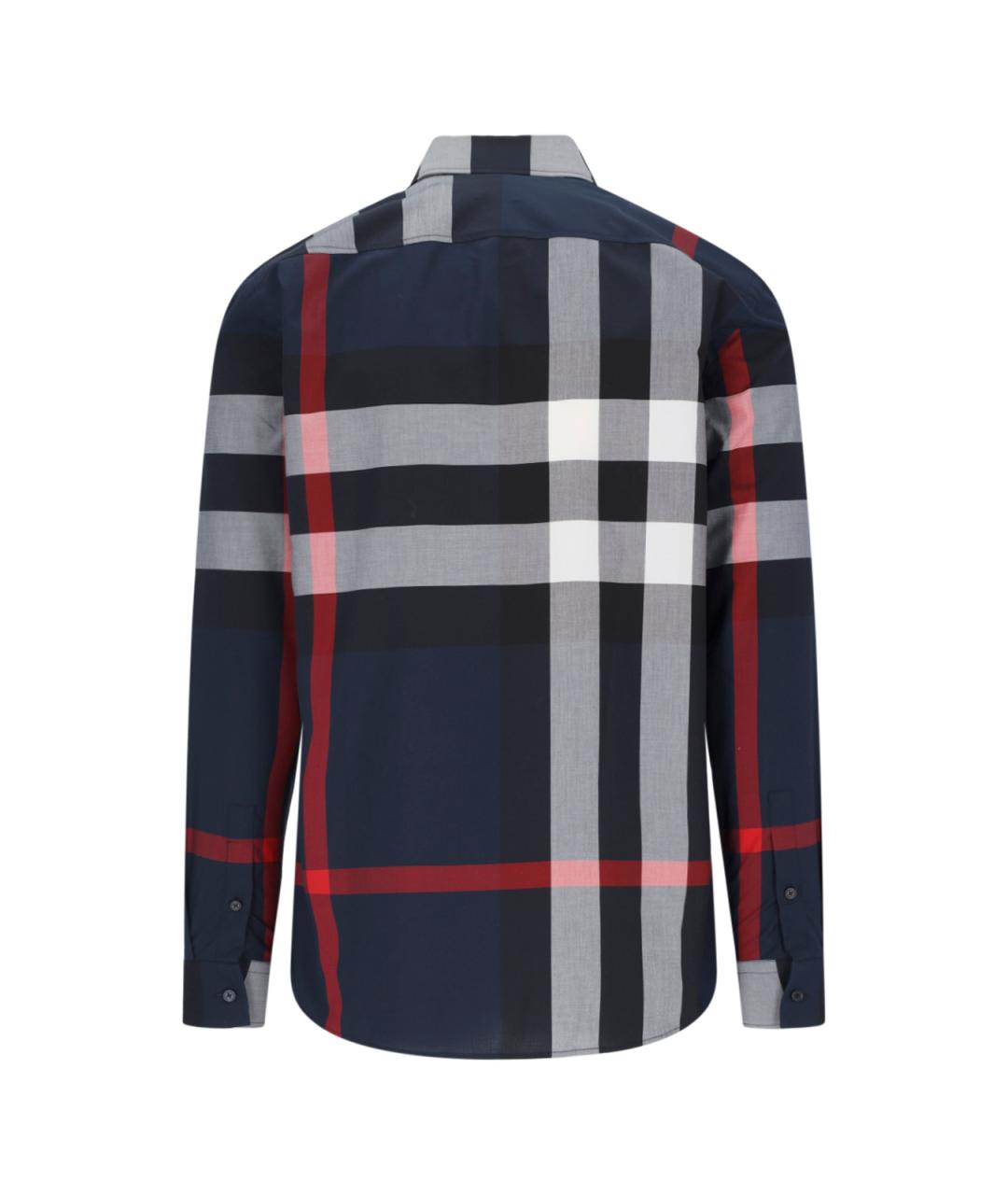 BURBERRY Синяя хлопковая кэжуал рубашка, фото 2