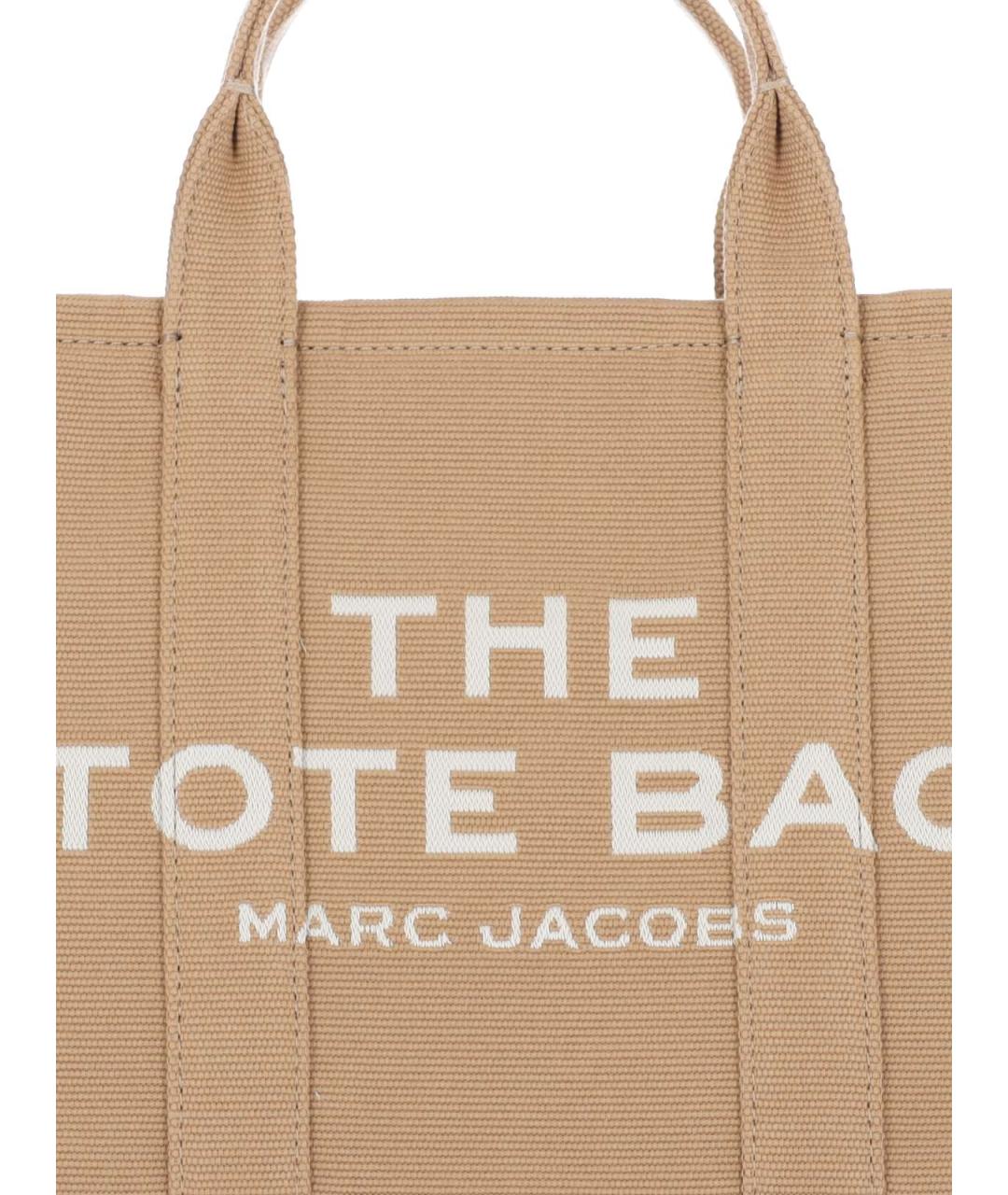 MARC JACOBS Бежевая хлопковая сумка тоут, фото 4