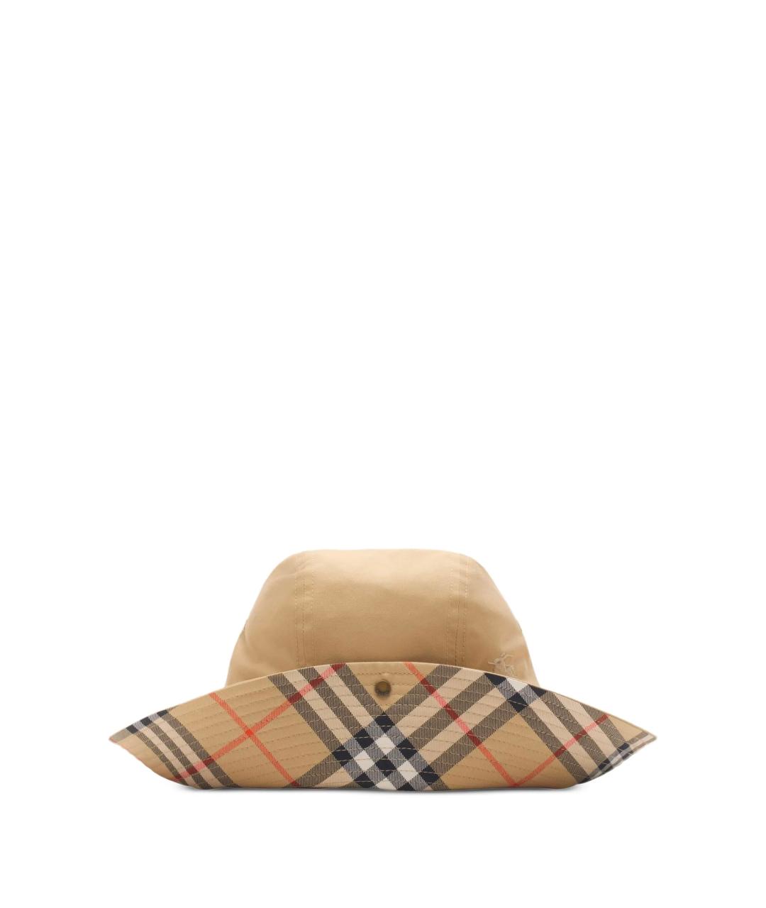 BURBERRY Бежевая хлопковая шляпа, фото 1