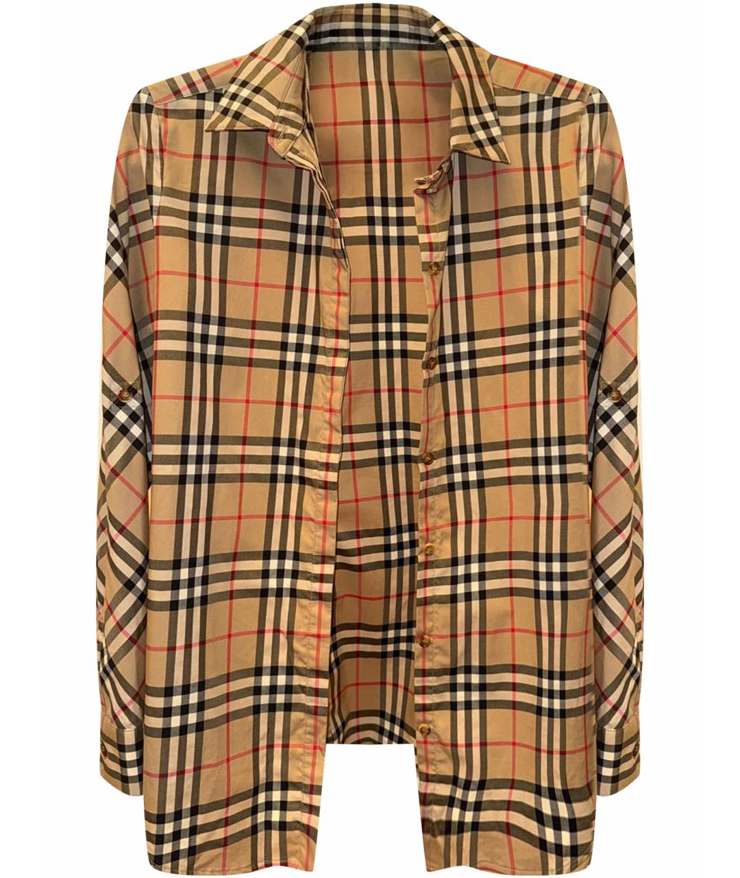 BURBERRY Бежевая хлопковая рубашка, фото 1