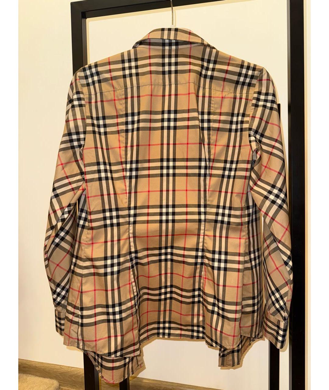 BURBERRY Бежевая хлопковая рубашка, фото 2
