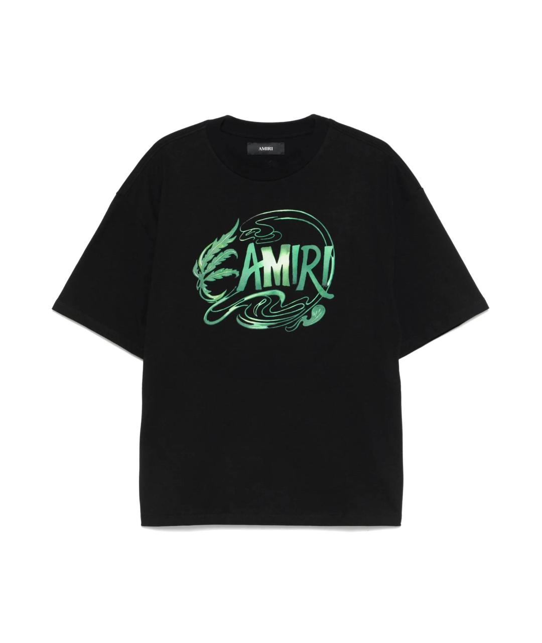 AMIRI Черная хлопковая футболка, фото 1