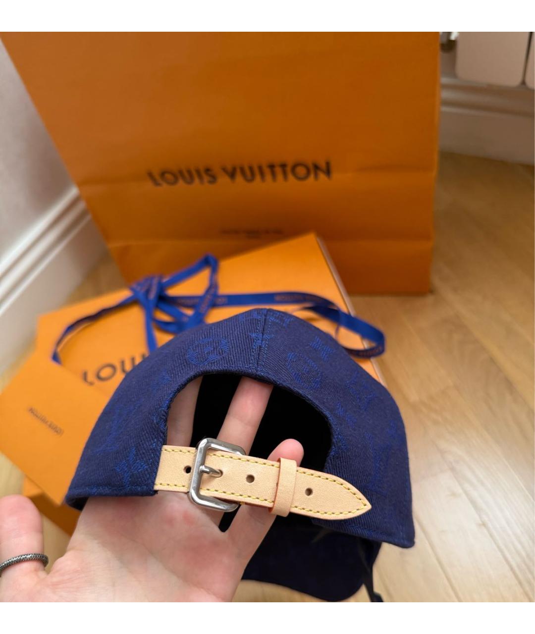 LOUIS VUITTON Темно-синяя кепка/бейсболка, фото 3