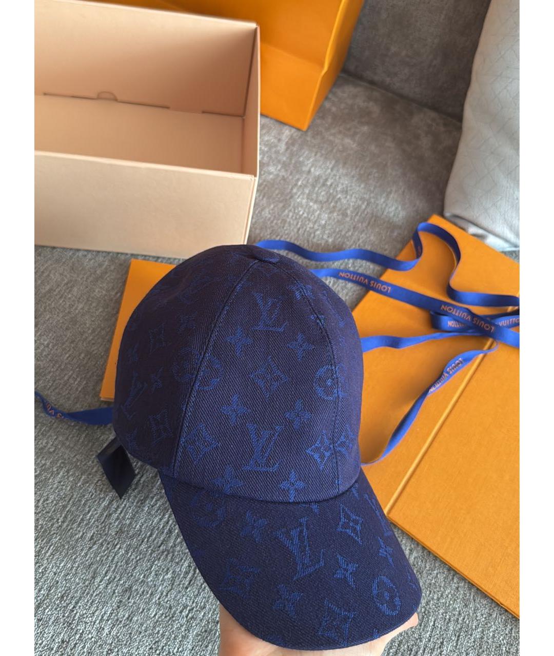 LOUIS VUITTON Темно-синяя кепка/бейсболка, фото 4