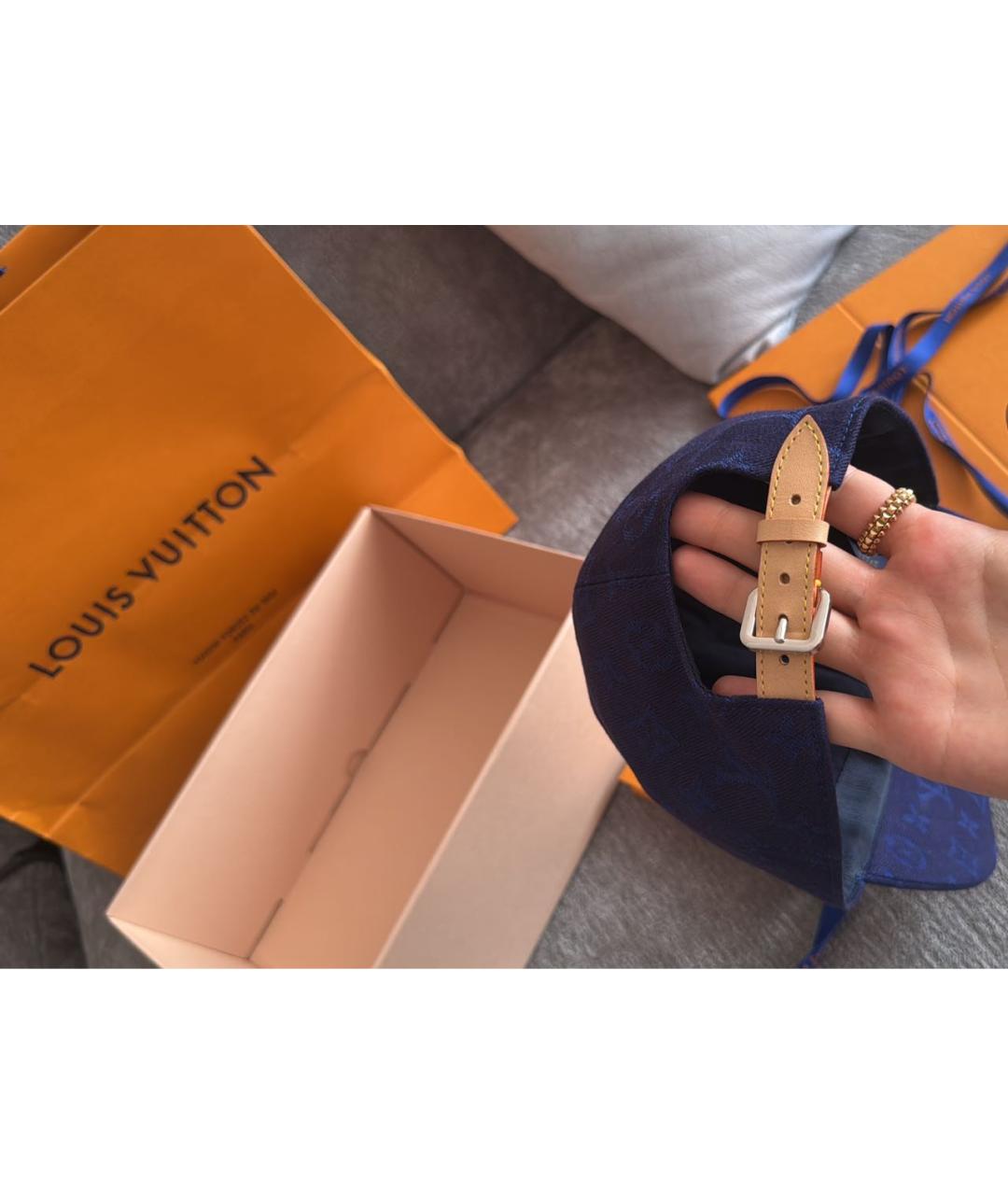 LOUIS VUITTON Темно-синяя кепка/бейсболка, фото 5