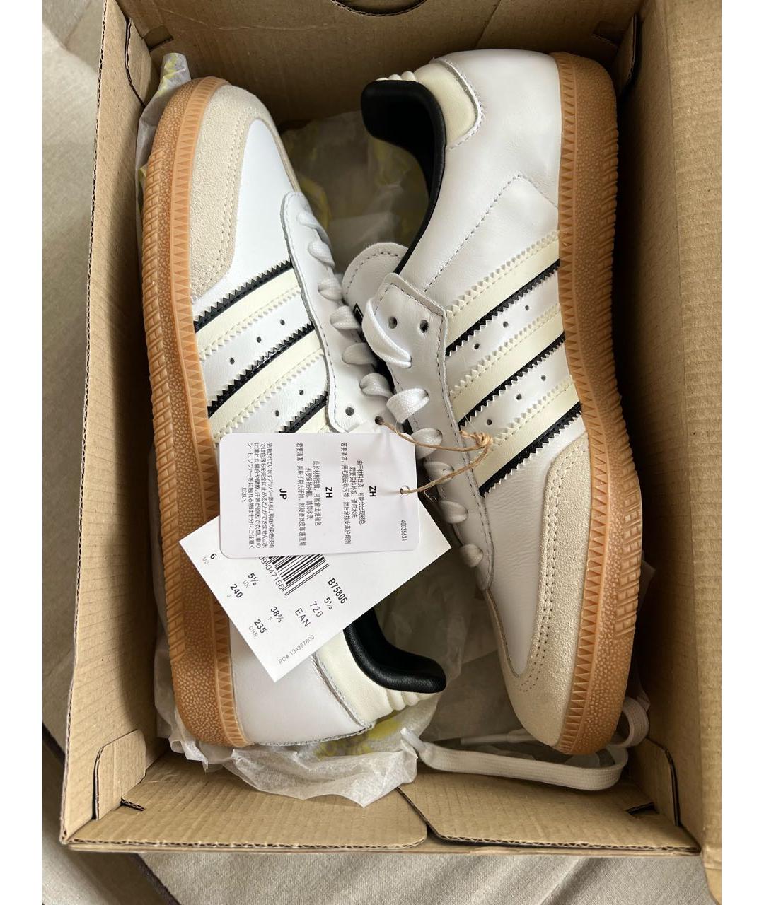 ADIDAS Белые кожаные кеды, фото 7