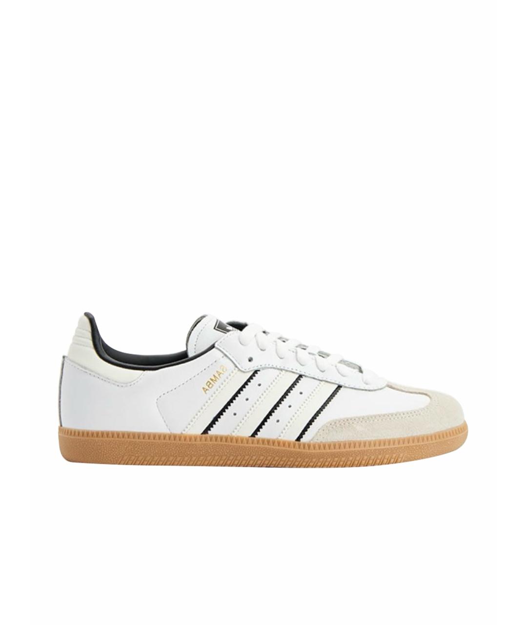 ADIDAS Белые кожаные кеды, фото 1