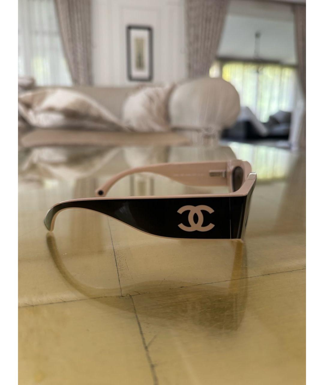CHANEL Черные пластиковые солнцезащитные очки, фото 6