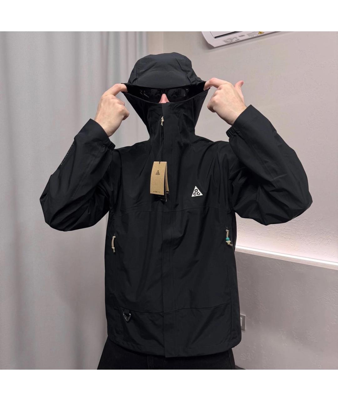 NIKE ACG Черная полиэстеровая куртка, фото 5