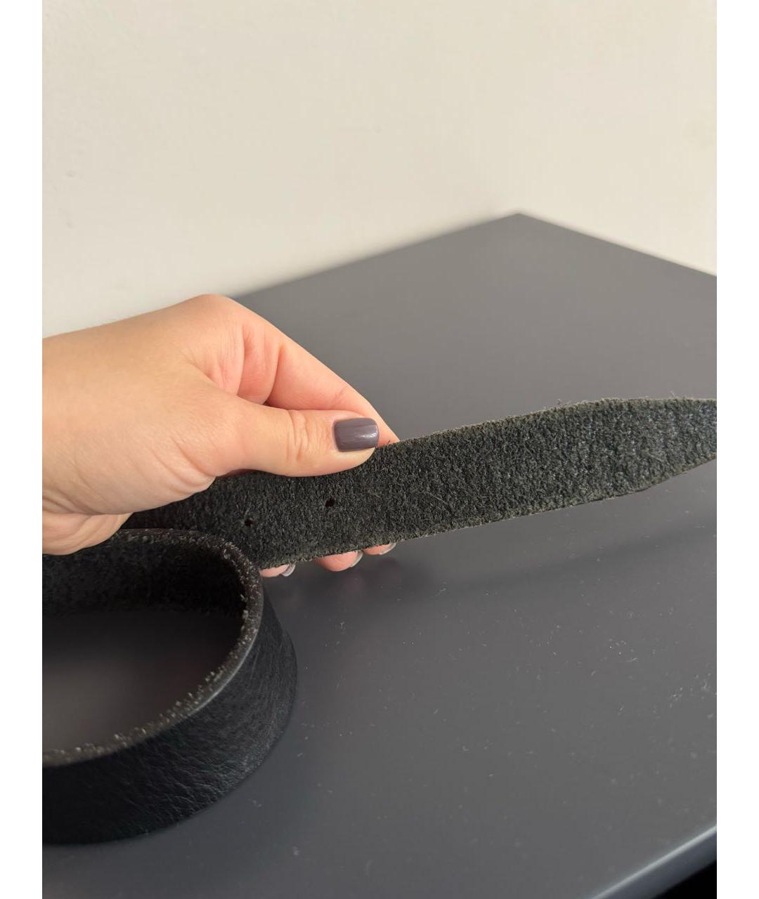 DOLCE&GABBANA Черный кожаный ремень, фото 5