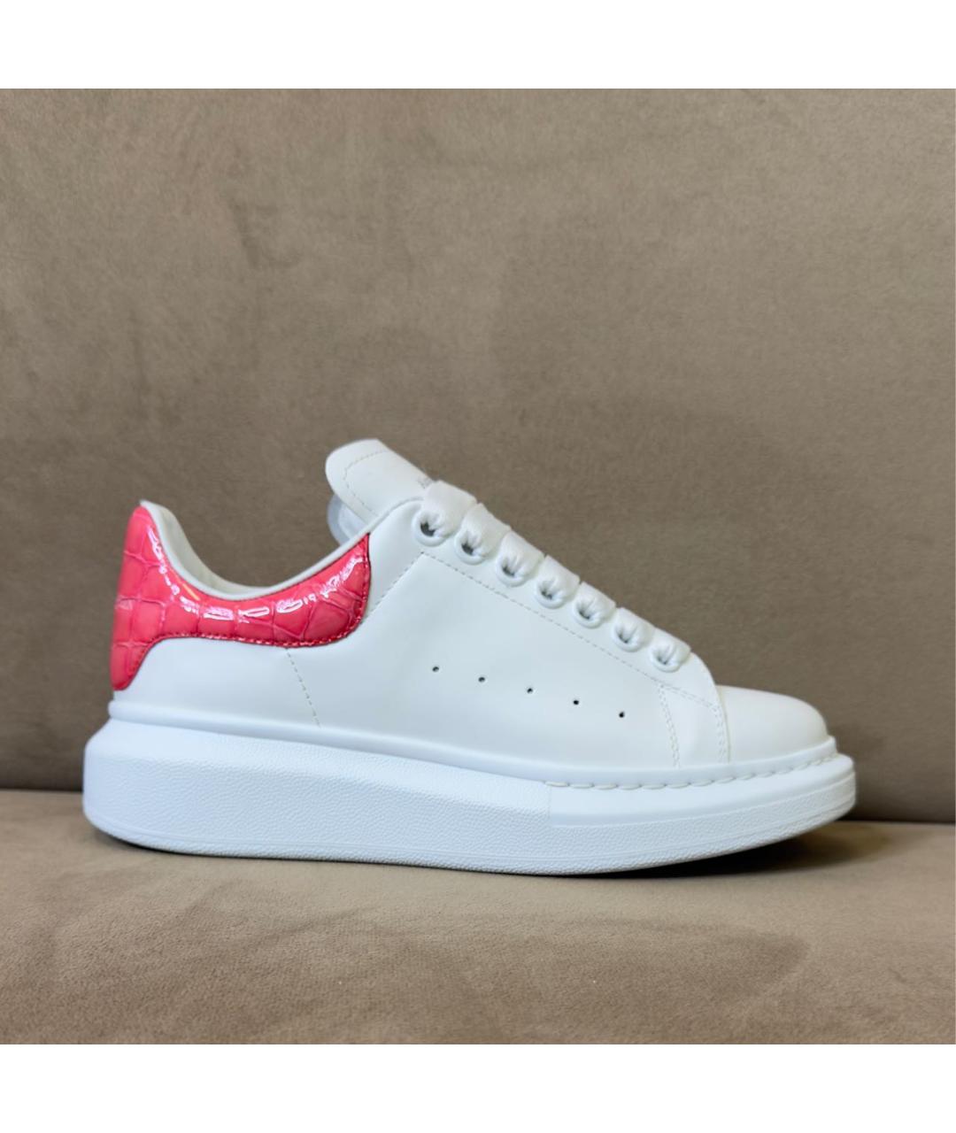 ALEXANDER MCQUEEN Белые кожаные кроссовки, фото 9