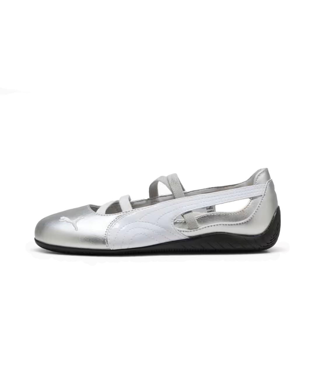PUMA Серебряные балетки из искусственной кожи, фото 6