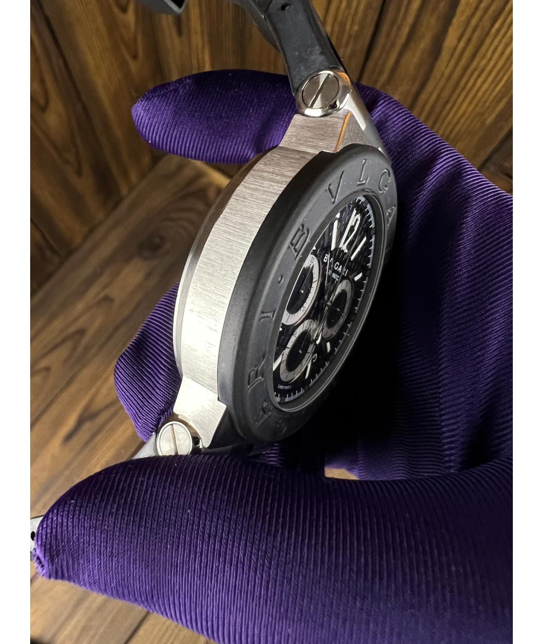 BVLGARI Черные часы, фото 5