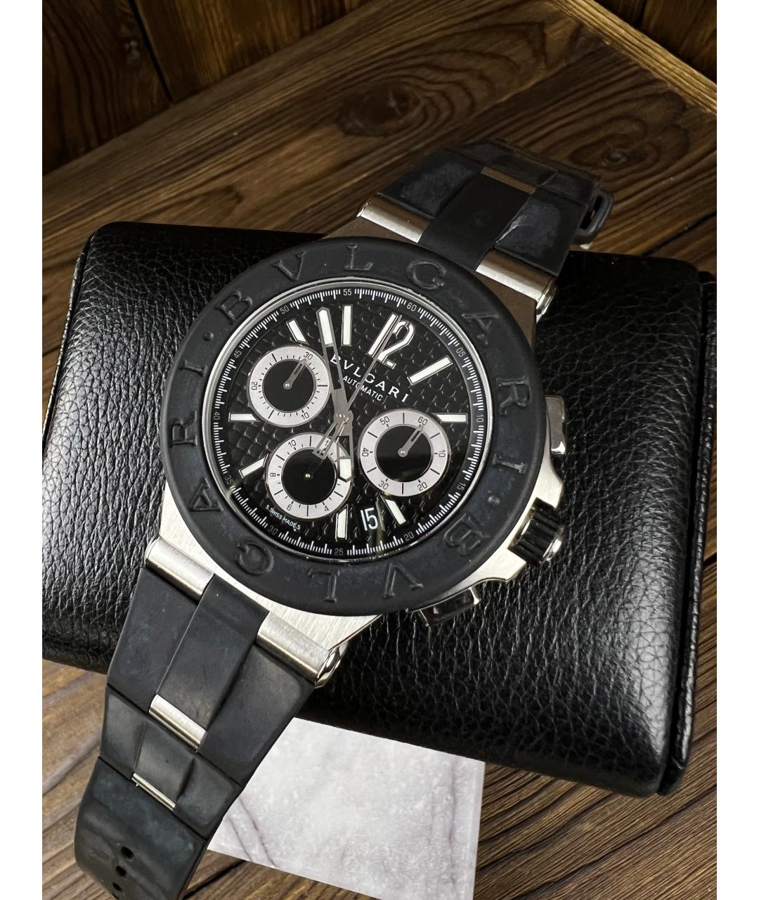 BVLGARI Черные часы, фото 3