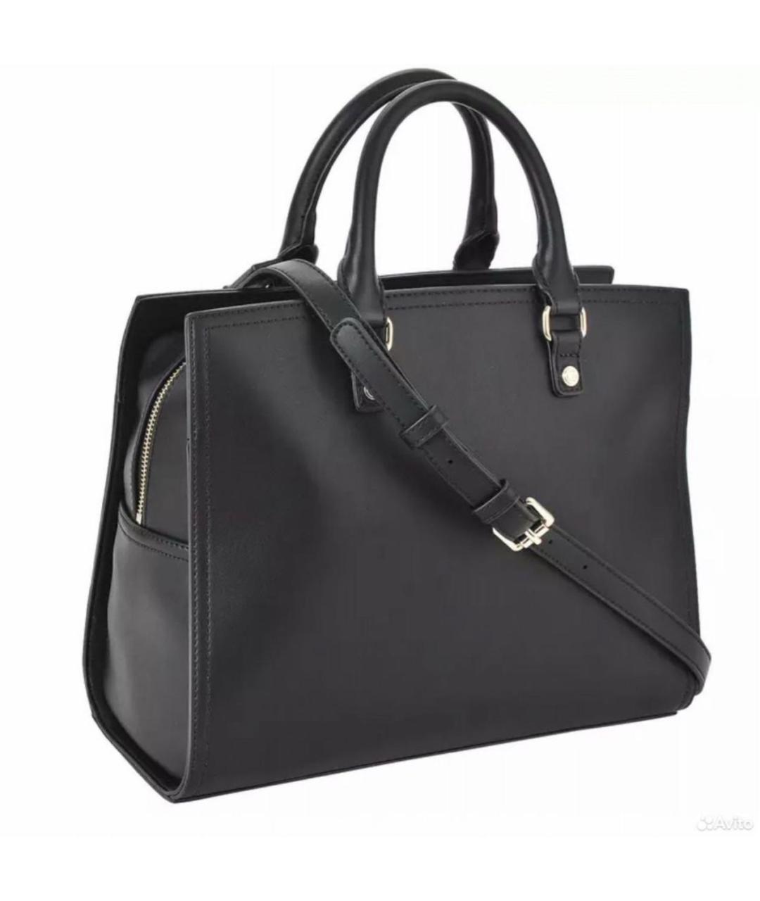 LOVE MOSCHINO Черная кожаная сумка с короткими ручками, фото 3