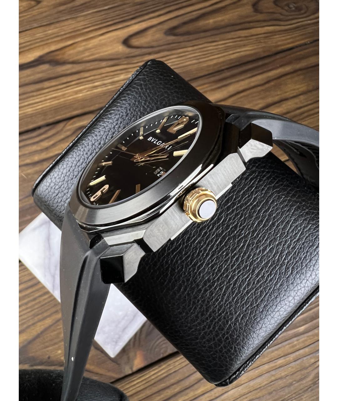 BVLGARI Черные часы, фото 4