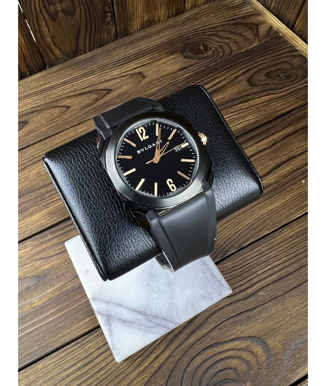 BVLGARI Черные часы, фото 2