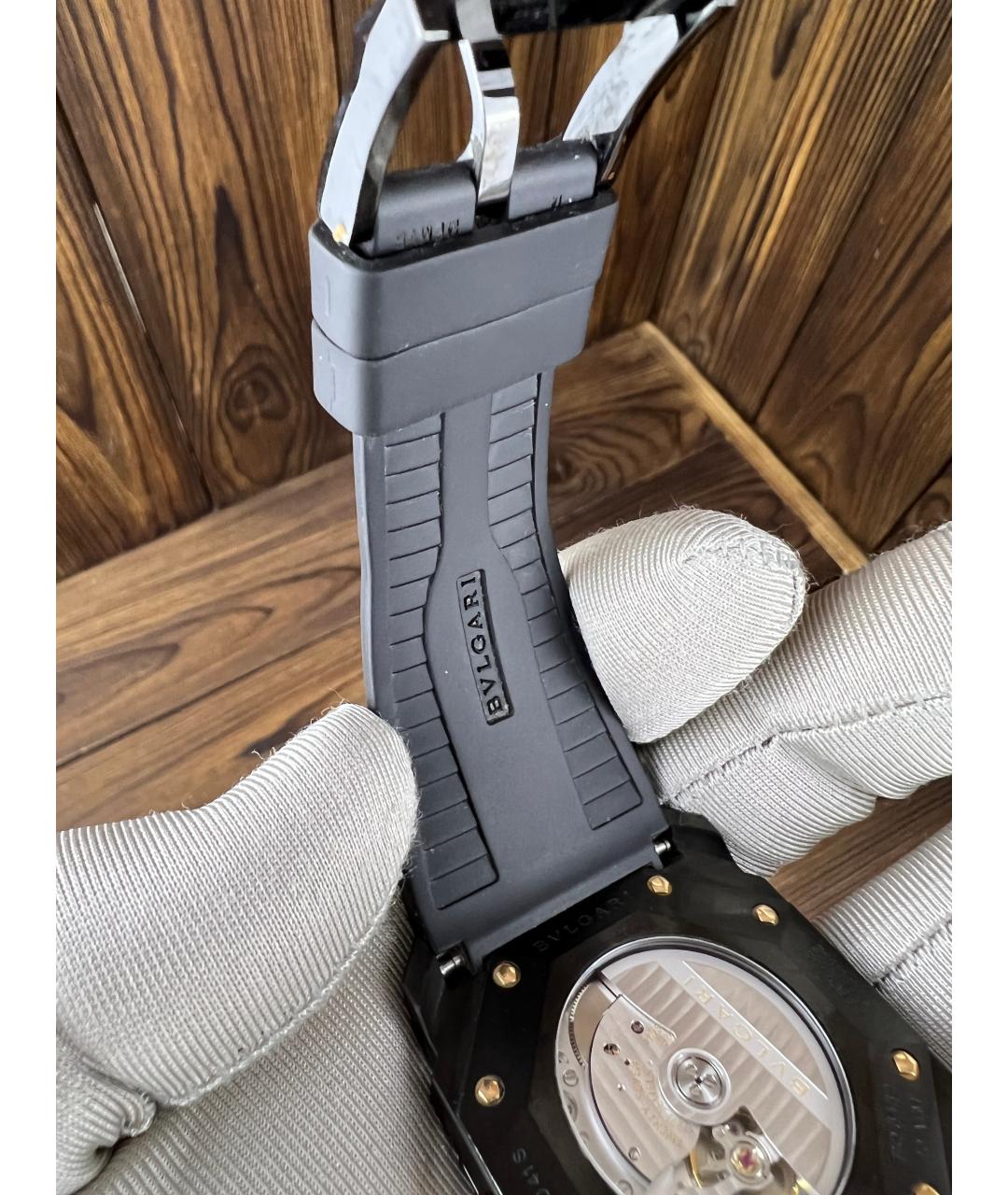 BVLGARI Черные часы, фото 8